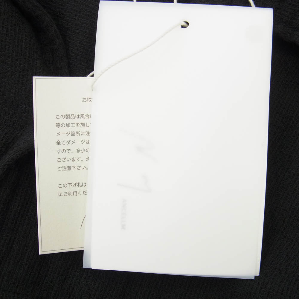 ANCELLM アンセルム ANC-SH60 DOUBLEGAUZE SHIRT ダブルガーゼ 長袖 シャツ ブラック系 2【中古】