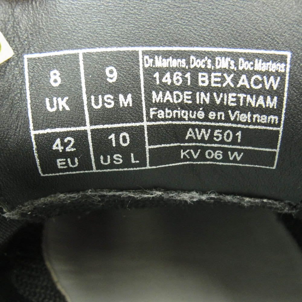Dr.Martens ドクターマーチン × A-COLD-WALL アコールドウォール 1461 BEX フロントジップ レザー シューズ グレー系 42【中古】