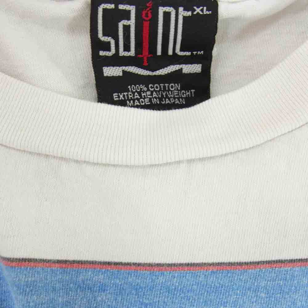 SAINT MICHAEL セントマイケル 23AW SM-A23-0000-C07 RK_SS TEE WITHOUTFEAR ウィズアウトフィアー プリント 半袖 Tシャツ ホワイト系 XL【中古】