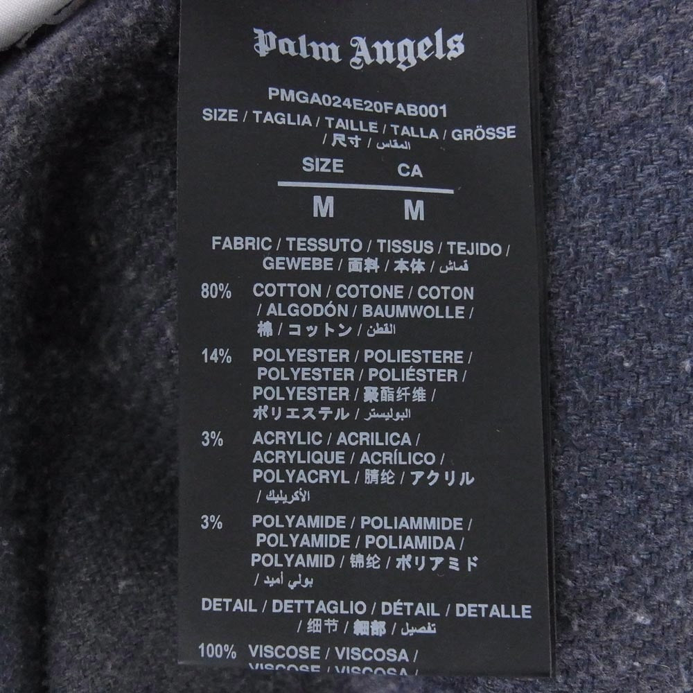 PALM ANGELS パームエンジェルス エンブロイダリー ブリーチ加工 長袖 シャツ ブルー系 M【中古】