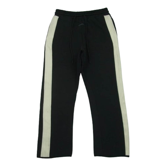 FEAR OF GOD フィアオブゴッド × ADIDAS アディダス Athletics アスレチックス サイドライン ドローコード ヘビーフリース スウェット トラック パンツ ブラック系 オフホワイト系 XL【中古】