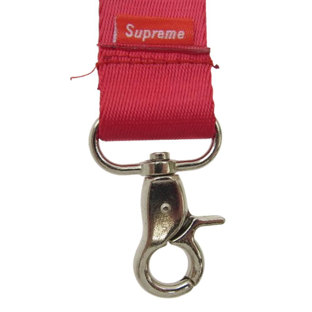Supreme シュプリーム 16SS Nylon Lanyard ナイロン ランヤード ネック ストラップ ホルダー レッド系【中古】