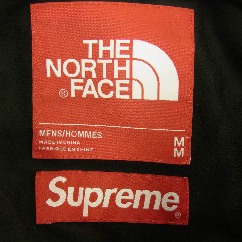 Supreme シュプリーム 21AW NP52100I × The North Face ザノースフェイス Bleached Denim Print Mountain Jacket ブリーチド デニム プリント マウンテン ジャケット ブラック系 ベージュ系 ブラウン系 M【中古】