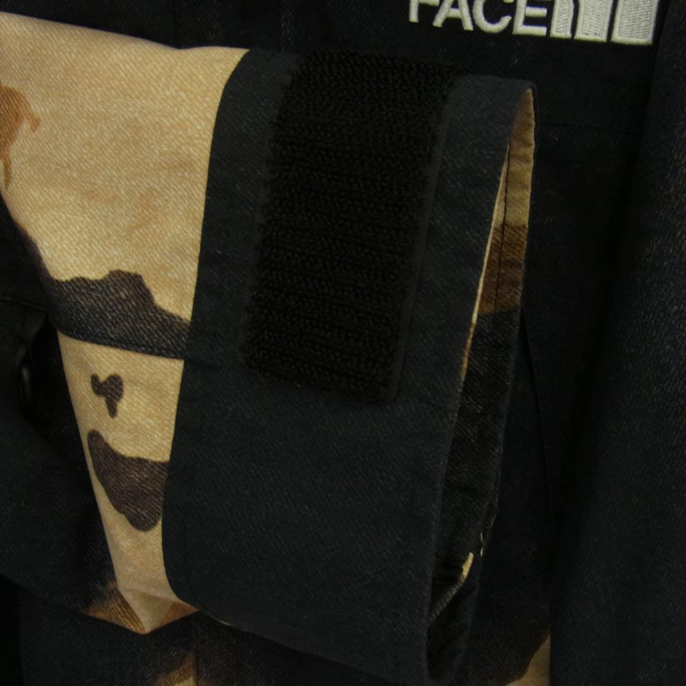 Supreme シュプリーム 21AW NP52100I × The North Face ザノースフェイス Bleached Denim Print Mountain Jacket ブリーチド デニム プリント マウンテン ジャケット ブラック系 ベージュ系 ブラウン系 M【中古】
