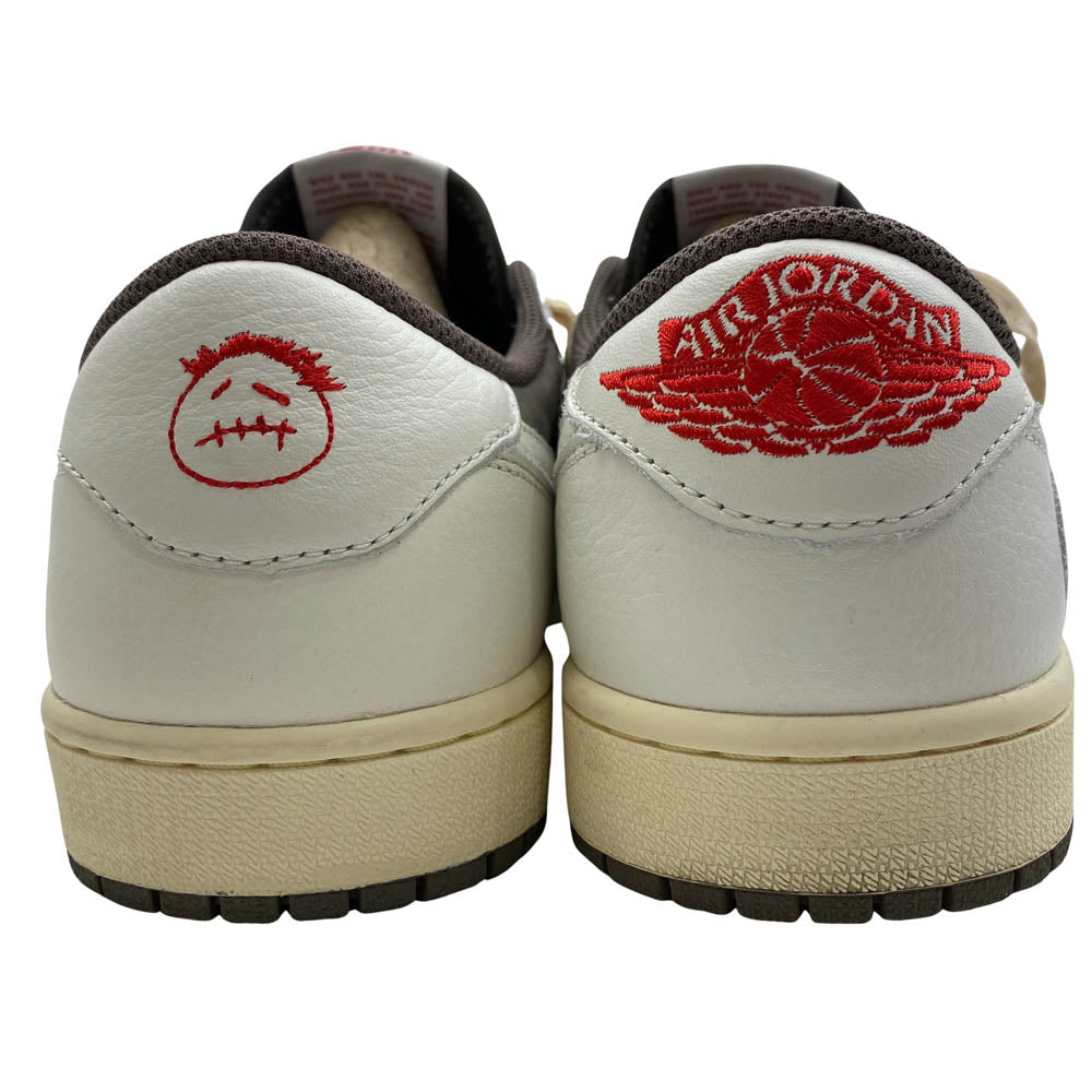 NIKE ナイキ DM7866-162 フェイクバスター鑑定済 × TRAVIS SCOTT トラヴィススコット AIR JORDAN 1 AJ1 エアジョーダン1 ローカットスニーカー リバースモカ グレー系 28cm【新古品】【未使用】【中古】