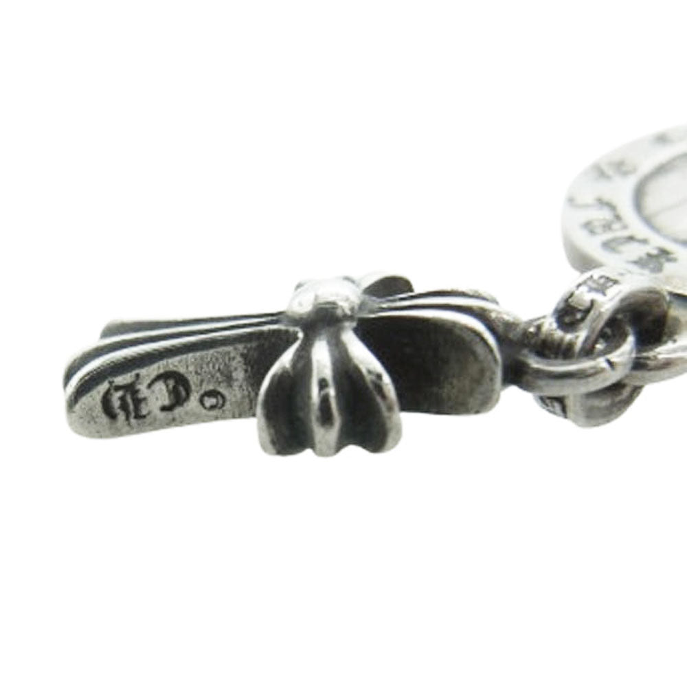 CHROME HEARTS クロムハーツ（原本無） ANGEL MEDAL CRS BBYFAT エンジェルメダル ベイビーファット クロス ペンダントトップ 30inchボールチェーン付き ネックレス シルバー系【中古】