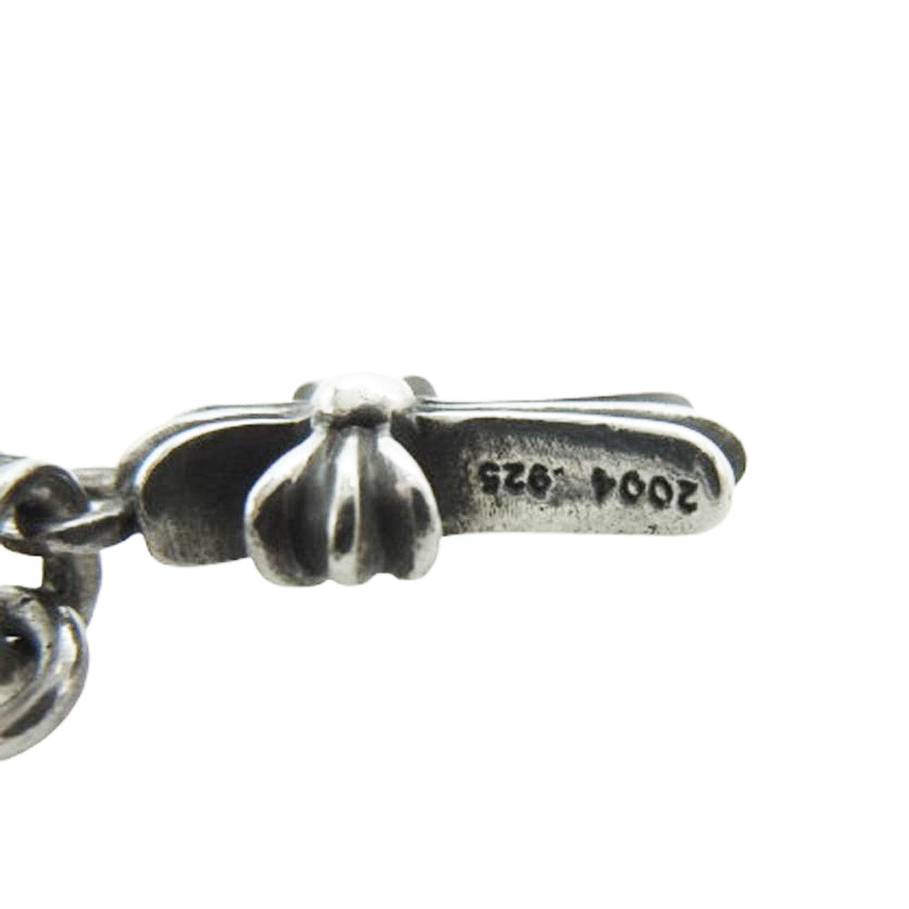 CHROME HEARTS クロムハーツ（原本無） ANGEL MEDAL CRS BBYFAT エンジェルメダル ベイビーファット クロス ペンダントトップ 30inchボールチェーン付き ネックレス シルバー系【中古】