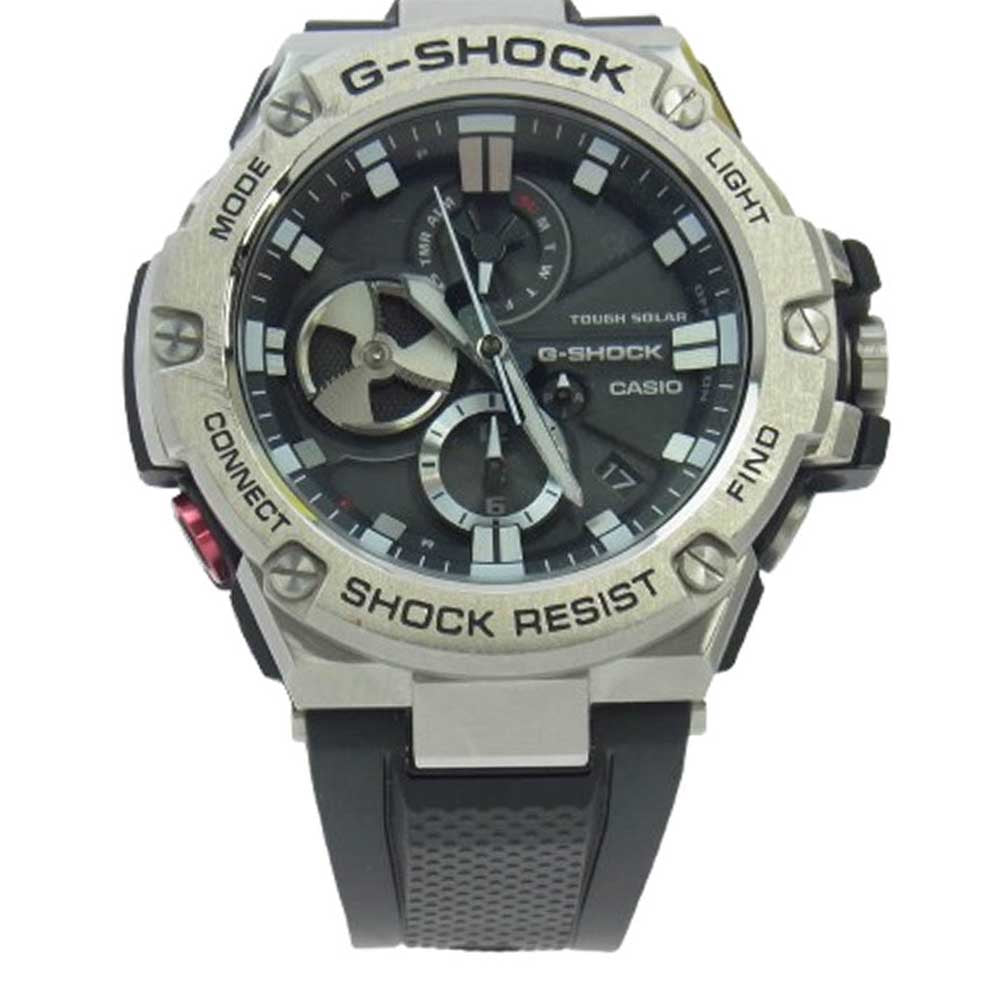 CASIO G-SHOCK カシオ ジーショック GST-B100-1AJF G-SHOCK G-STEEL Gショック モバイルリンク 腕時計 ブラック系【中古】