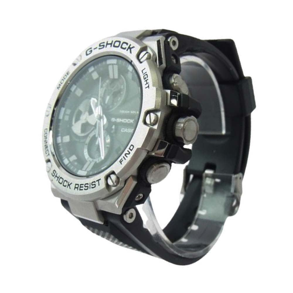 CASIO G-SHOCK カシオ ジーショック GST-B100-1AJF G-SHOCK G-STEEL Gショック モバイルリンク 腕時計 ブラック系【中古】