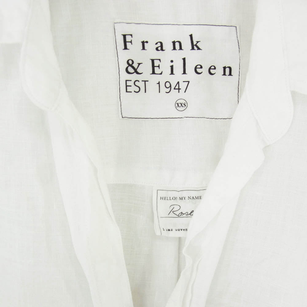 Frank&Eileen フランクアンドアイリーン リネン 半袖 シャツ ホワイト系 XXS【中古】