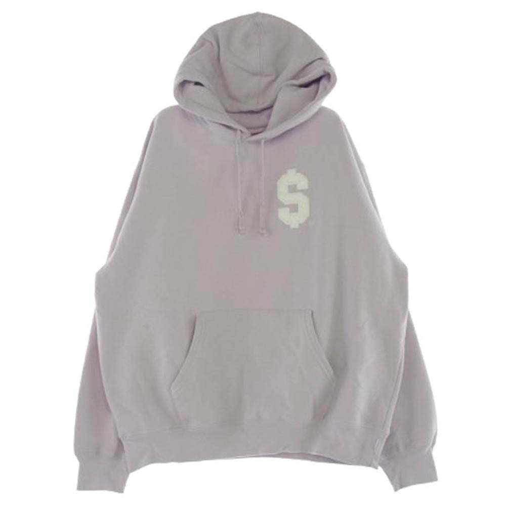 Supreme シュプリーム 24SS ＄ Hooded Sweatshirt Light Purple ドルロゴパッチ フーデッド スウェットシャツ プルオーバー パーカー フーディー ライトパープル系 L【中古】