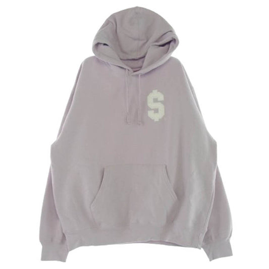 Supreme シュプリーム 24SS ＄ Hooded Sweatshirt Light Purple ドルロゴパッチ フーデッド スウェットシャツ プルオーバー パーカー フーディー ライトパープル系 L【中古】