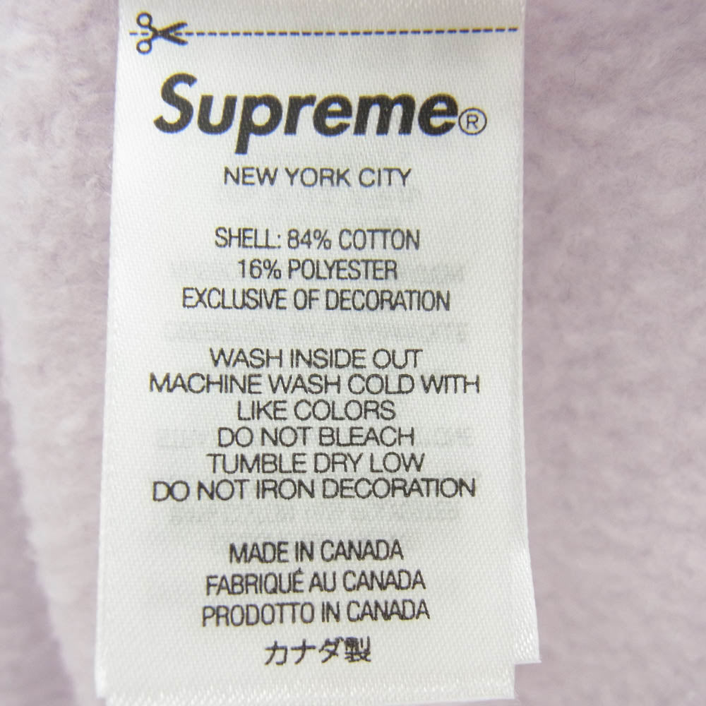 Supreme シュプリーム 24SS ＄ Hooded Sweatshirt Light Purple ドルロゴパッチ フーデッド スウェットシャツ プルオーバー パーカー フーディー ライトパープル系 L【中古】