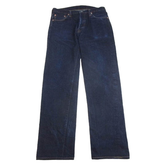 THE FLAT HEAD ザフラットヘッド Lot3009 5ポケット ボタンフライ デニムパンツ ジーンズ インディゴブルー系 W33L34【中古】
