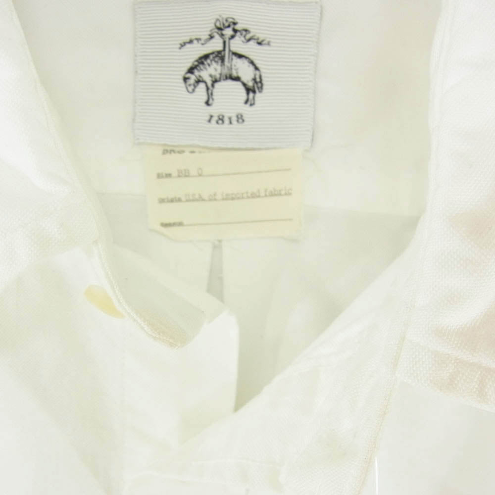 ブラックフリース バイ ブルックスブラザーズ オックスフォード 長袖シャツ ホワイト系 BB 0【中古】