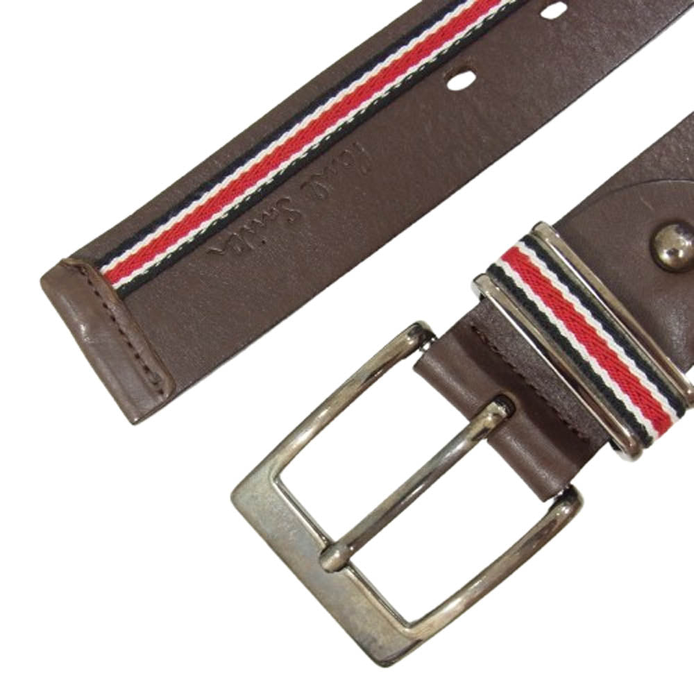 Paul Smith ポール・スミス レザー ベルト ブラウン系【中古】