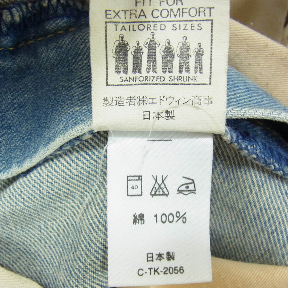Lee リー 1013 US RIDERS サイド黒タグ ストレートデニム インディゴブルー系 ライトブルー系 30X33【中古】