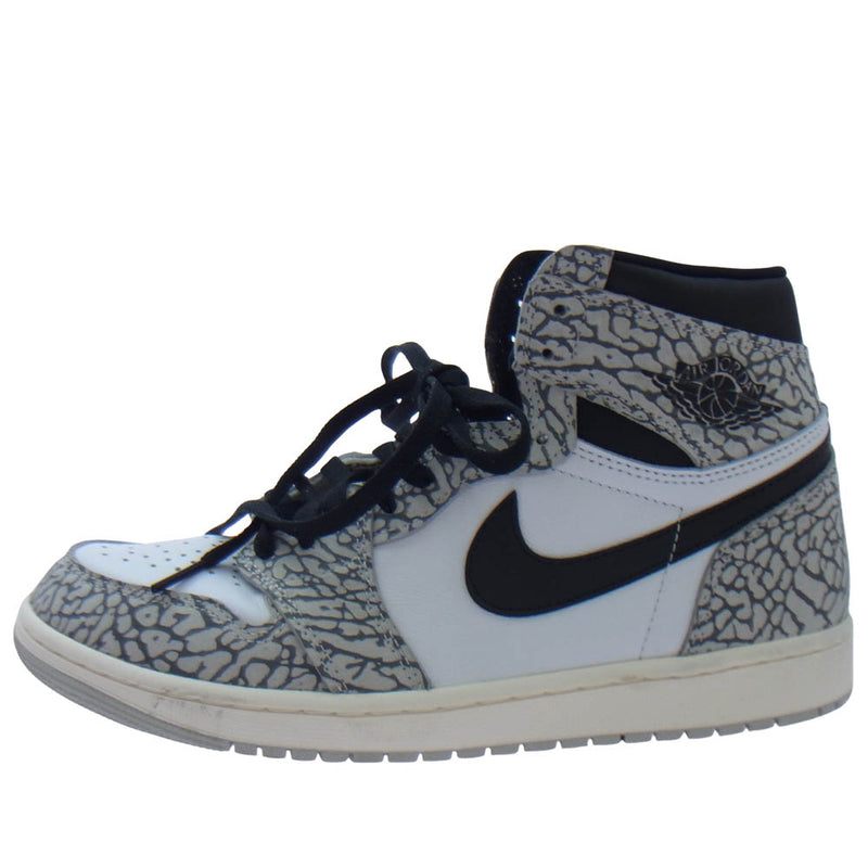 NIKE ナイキ DZ5485-052 Air Jordan 1 High OG White Cement Safari エアジョーダン 1 ハイ OG ホワイトセメント サファリ グレー系 ブラック系 27cm【中古】