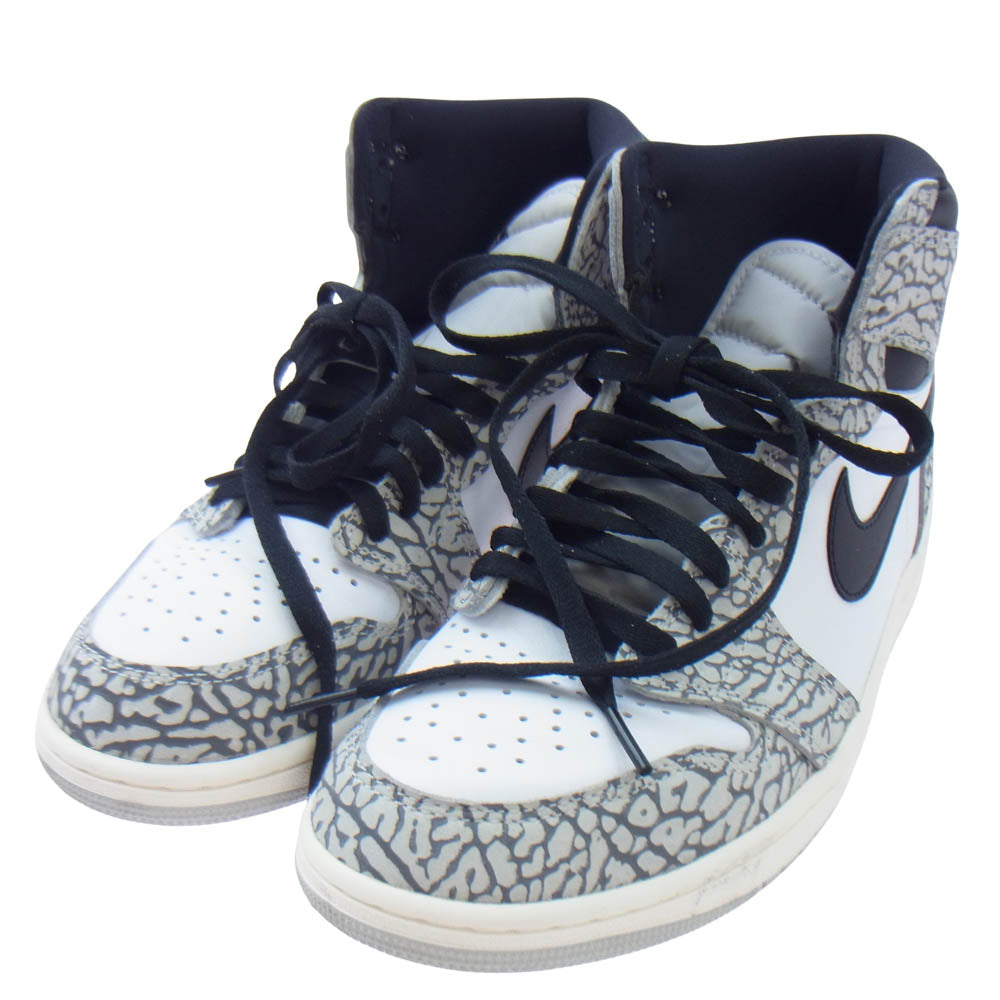 NIKE ナイキ DZ5485-052 Air Jordan 1 High OG White Cement Safari エアジョーダン 1 ハイ OG ホワイトセメント サファリ グレー系 ブラック系 27cm【中古】
