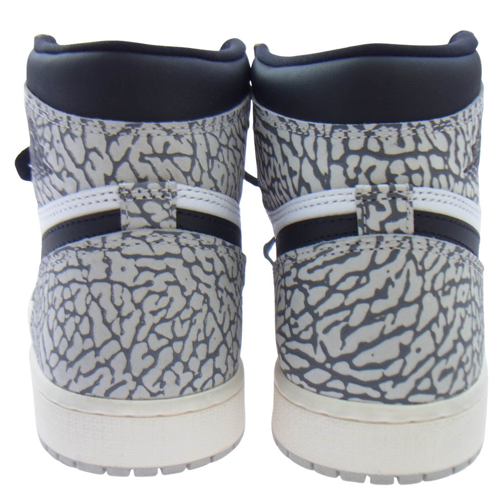 NIKE ナイキ DZ5485-052 Air Jordan 1 High OG White Cement Safari エアジョーダン 1 ハイ OG ホワイトセメント サファリ グレー系 ブラック系 27cm【中古】