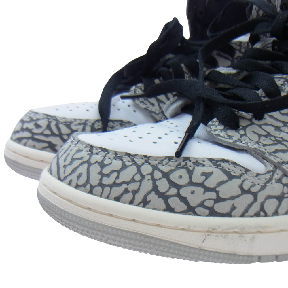 NIKE ナイキ DZ5485-052 Air Jordan 1 High OG White Cement Safari エアジョーダン 1 ハイ OG ホワイトセメント サファリ グレー系 ブラック系 27cm【中古】