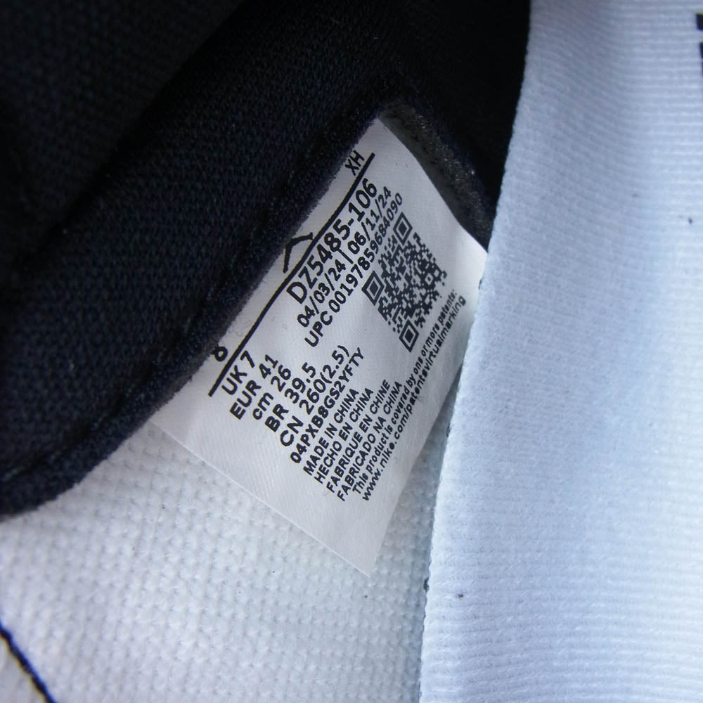 NIKE ナイキ DZ5485-106 Air Jordan 1 Retro High OG Black Toe Reimagined エアジョーダン 1 レトロ ハイ OG ブラック トゥ リイマジンド ブラック系 エンジ系 ホワイト系 26cm【極上美品】【中古】