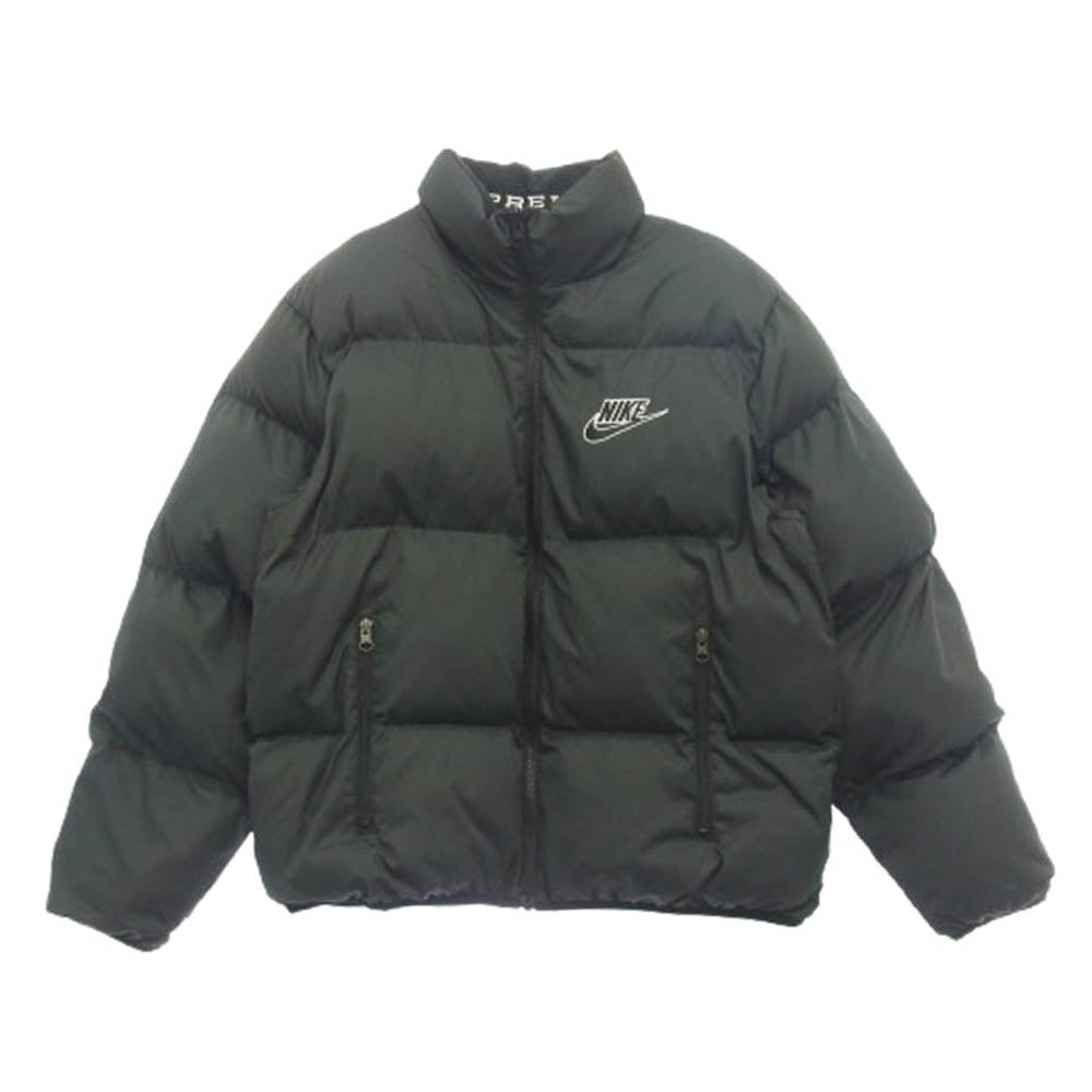 Supreme シュプリーム 21SS DB0494-010 × NIKE Reversible Puffy Jacket ナイキ スネークロゴ リバーシブル パフィー 中綿 ジャケット ブラック系 S【中古】