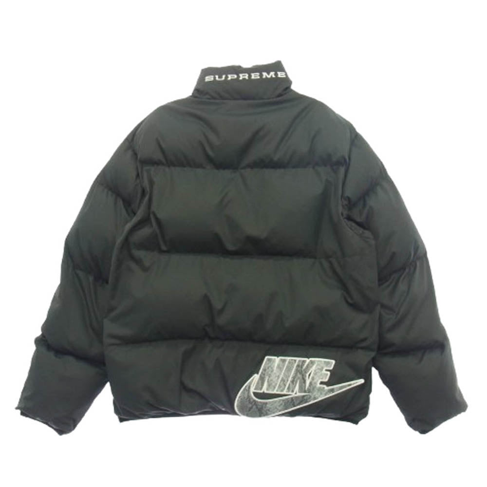 Supreme シュプリーム 21SS DB0494-010 × NIKE Reversible Puffy Jacket ナイキ スネークロゴ リバーシブル パフィー 中綿 ジャケット ブラック系 S【中古】