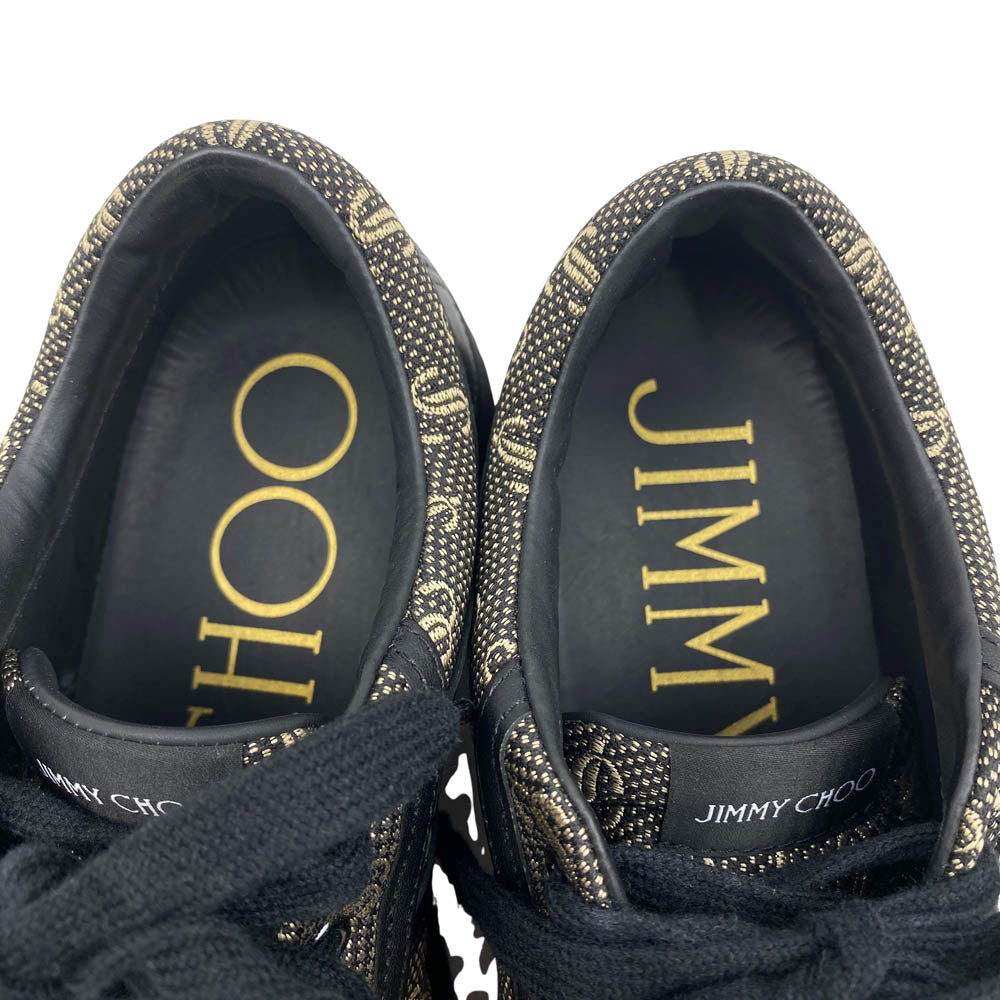 JIMMY CHOO ジミーチュウ HAWAII/M NBN ハワイ ローカット スニーカー ブラック系 41【美品】【中古】