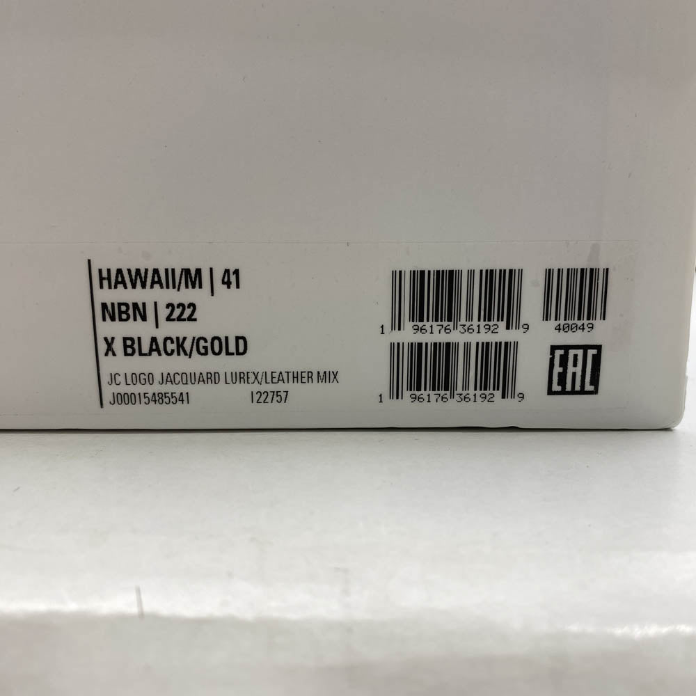 JIMMY CHOO ジミーチュウ HAWAII/M NBN ハワイ ローカット スニーカー ブラック系 41【美品】【中古】