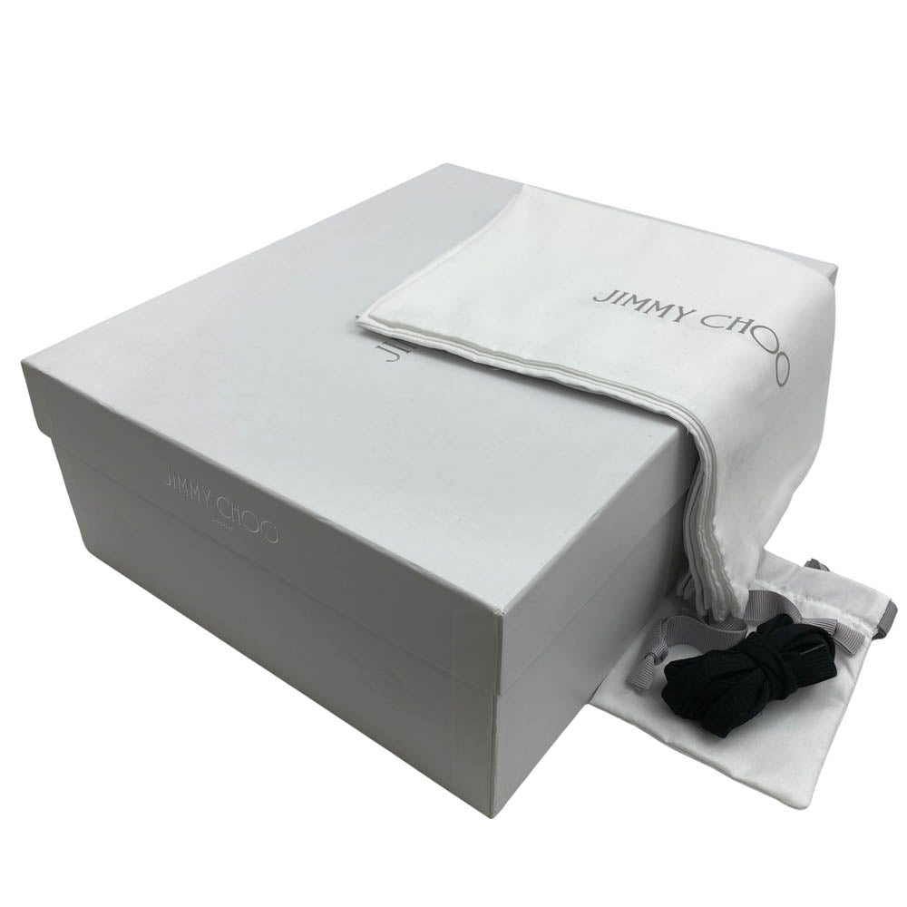 JIMMY CHOO ジミーチュウ HAWAII/M NBN ハワイ ローカット スニーカー ブラック系 41【美品】【中古】