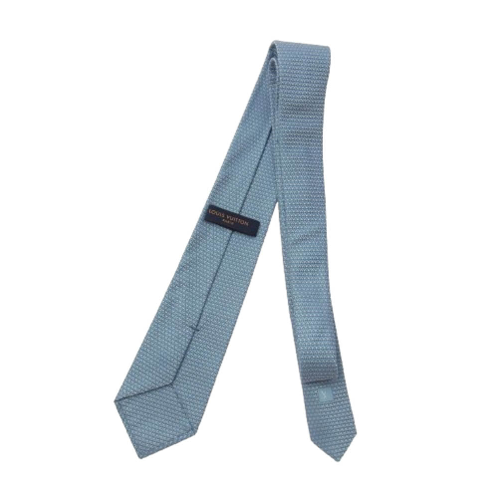 LOUIS VUITTON ルイ・ヴィトン M71209 ダイヤモンド V シルク100％ ネクタイ ライトブルー系【中古】