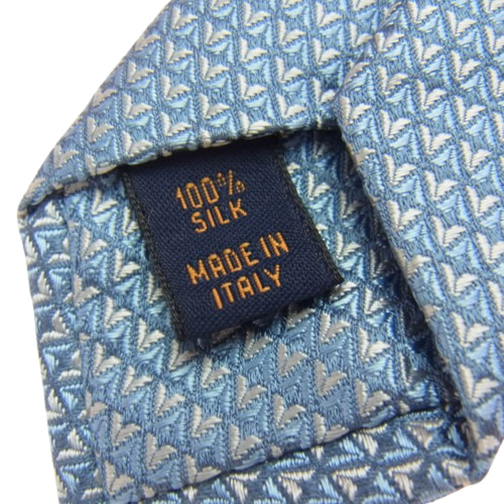 LOUIS VUITTON ルイ・ヴィトン M71209 ダイヤモンド V シルク100％ ネクタイ ライトブルー系【中古】