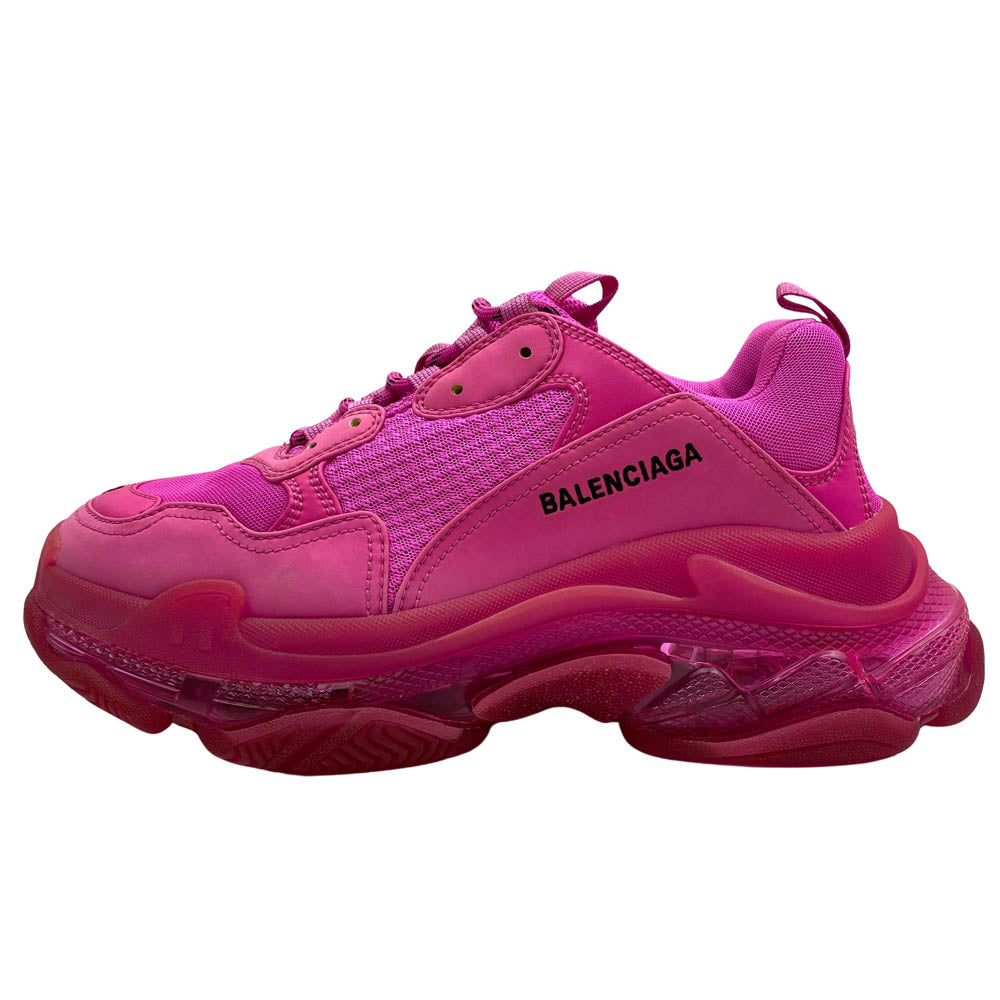 BALENCIAGA バレンシアガ 541624 TRIPLE S トリプルエス クリアソール スニーカー ピンク系 42(27.5cm)【極上美品】【中古】