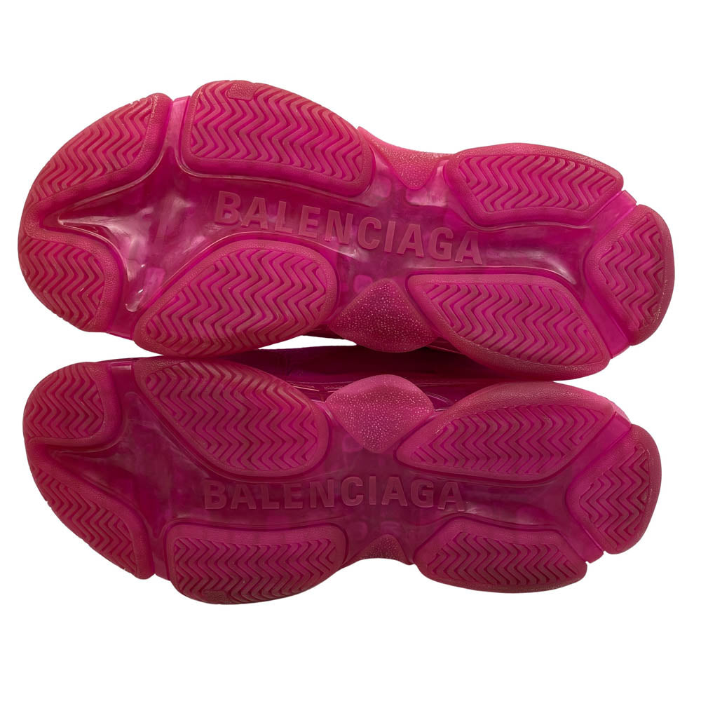 BALENCIAGA バレンシアガ 541624 TRIPLE S トリプルエス クリアソール スニーカー ピンク系 42(27.5cm)【極上美品】【中古】