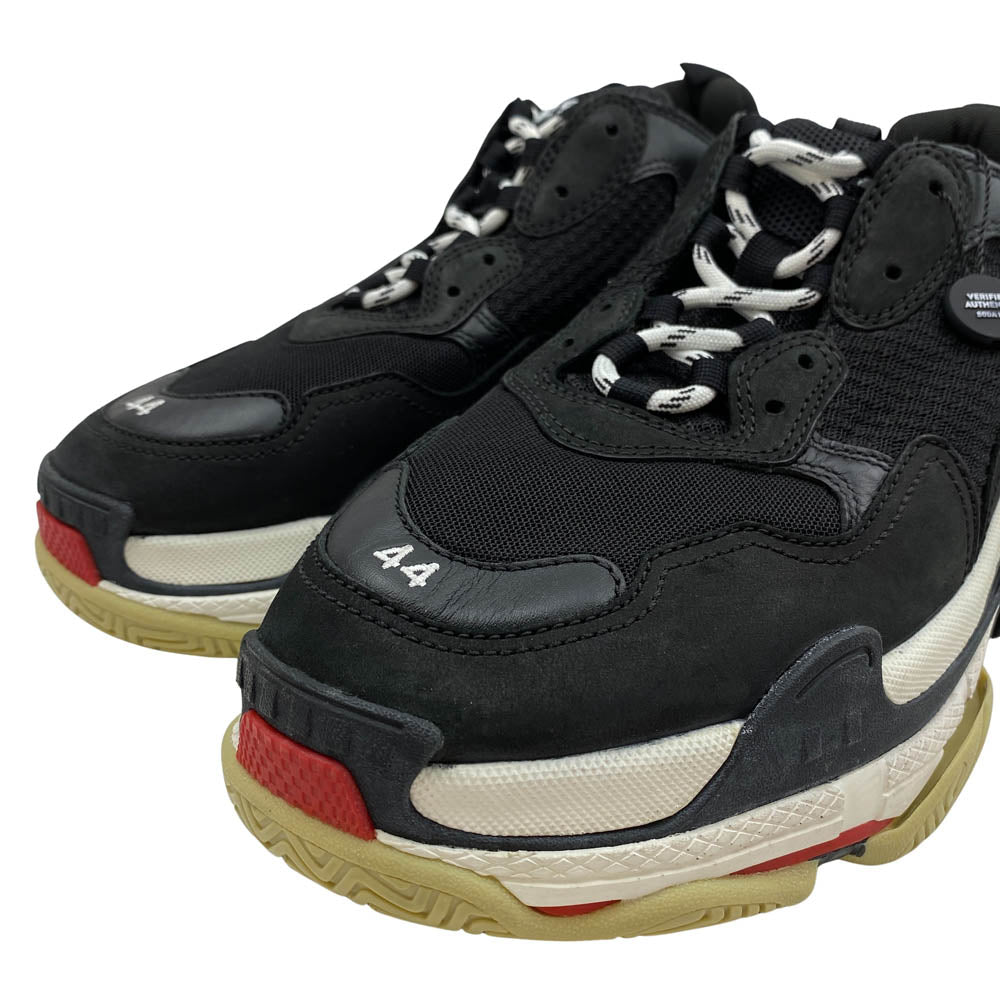 BALENCIAGA バレンシアガ 533882 TRIPLE S トリプルエス スニーカー ブラック系 44(29cm)【極上美品】【中古】
