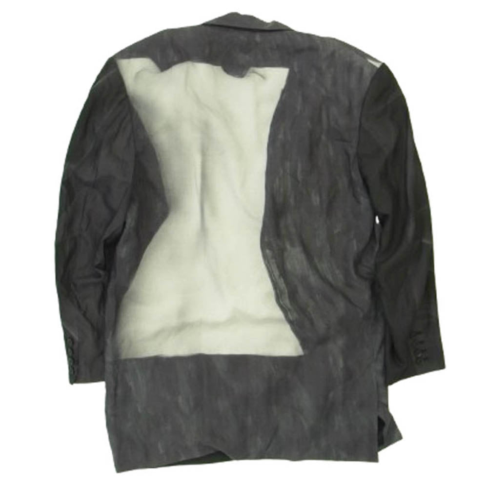 Yohji Yamamoto POUR HOMME ヨウジヤマモトプールオム 23SS HZ-J40-826 Nude 5 Design 3BS Jacket シルク100％ ピークドラペル 3B テーラードジャケット グレー系 3【極上美品】【中古】