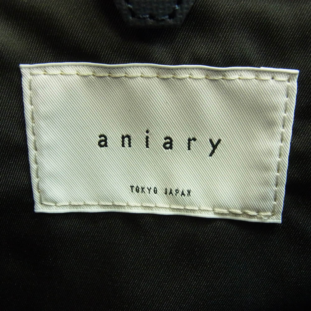 aniary アニアリ 34-02000 G-Film Leather ジーフィルムレザー トートバッグ ビジネスバッグ ネイビー系【新古品】【未使用】【中古】