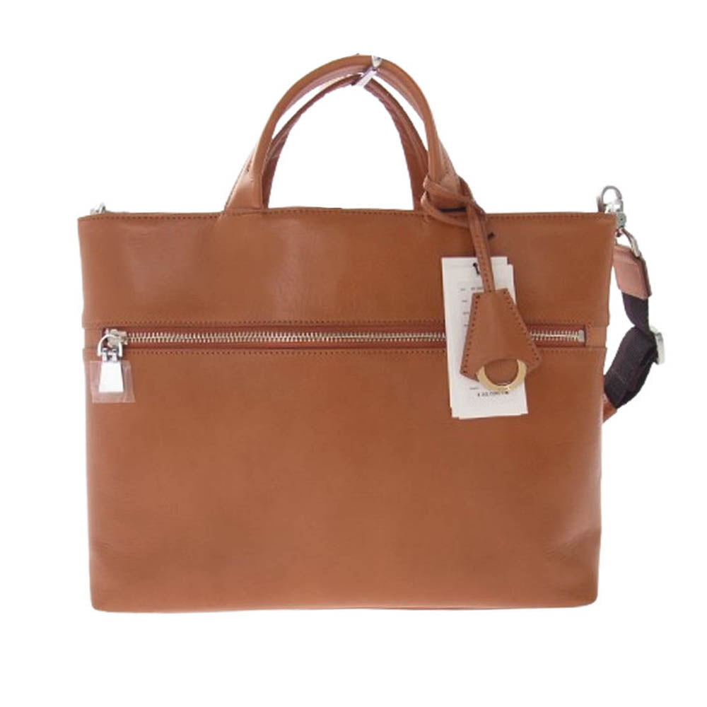 aniary アニアリ 01-03011 Antique Leather アルティザンレザー トートバッグ ショルダー 2WAY ビジネスバッグ オレンジ系【新古品】【未使用】【中古】