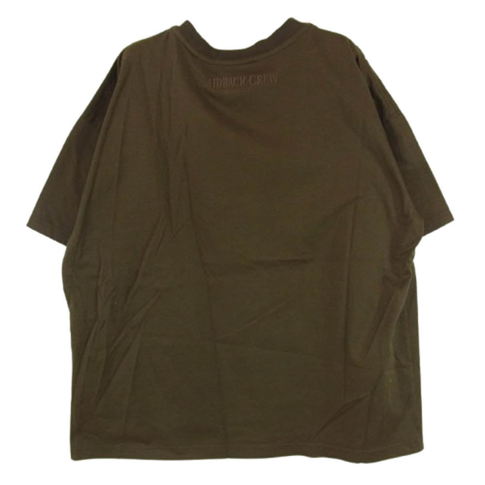 レイドバック バックロゴ刺繍 クルーネック 半袖 Tシャツ カットソー ブラウン系 1【中古】