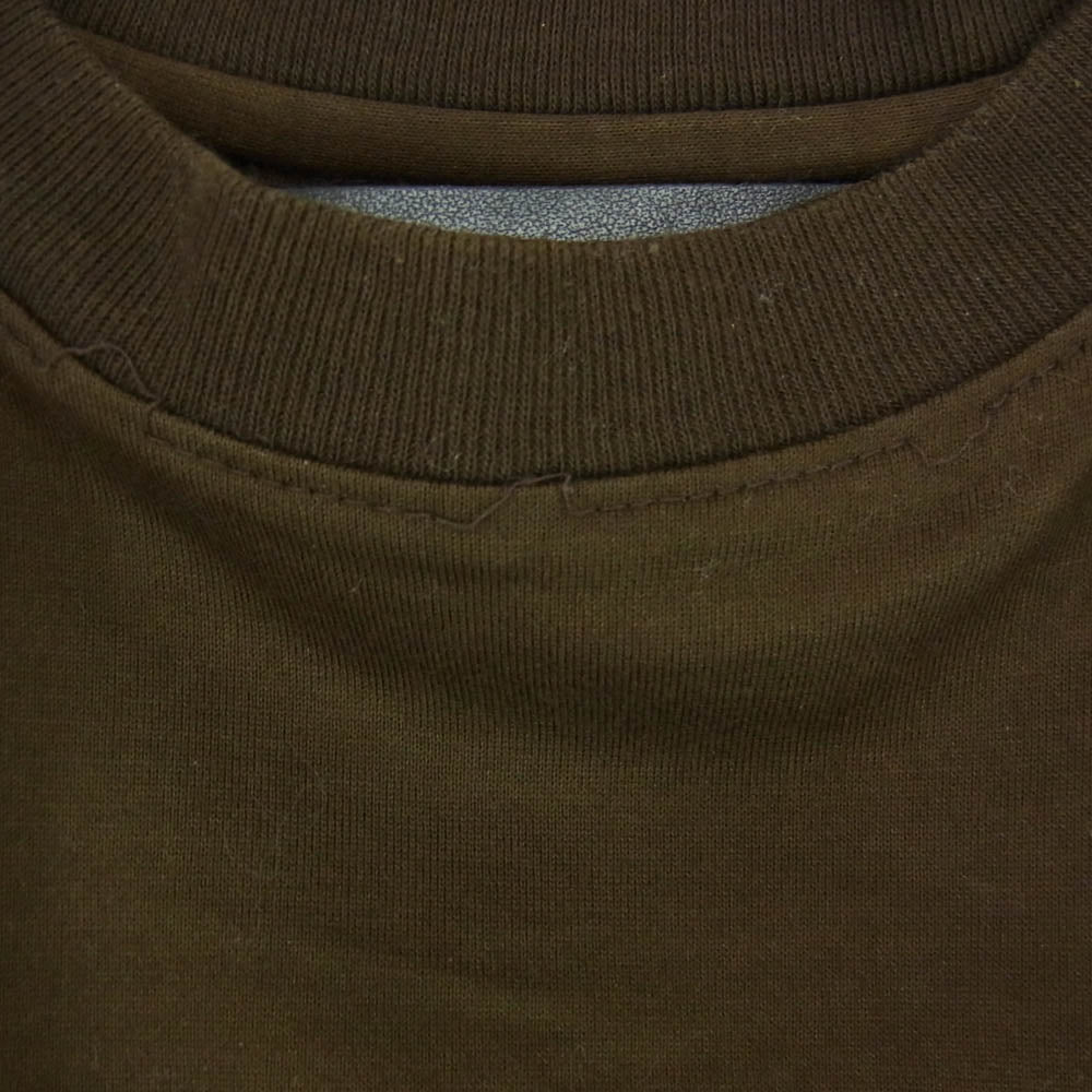 レイドバック バックロゴ刺繍 クルーネック 半袖 Tシャツ カットソー ブラウン系 1【中古】