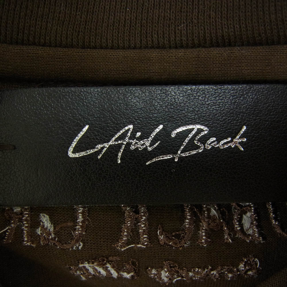 レイドバック バックロゴ刺繍 クルーネック 半袖 Tシャツ カットソー ブラウン系 1【中古】