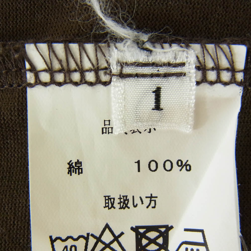 レイドバック バックロゴ刺繍 クルーネック 半袖 Tシャツ カットソー ブラウン系 1【中古】