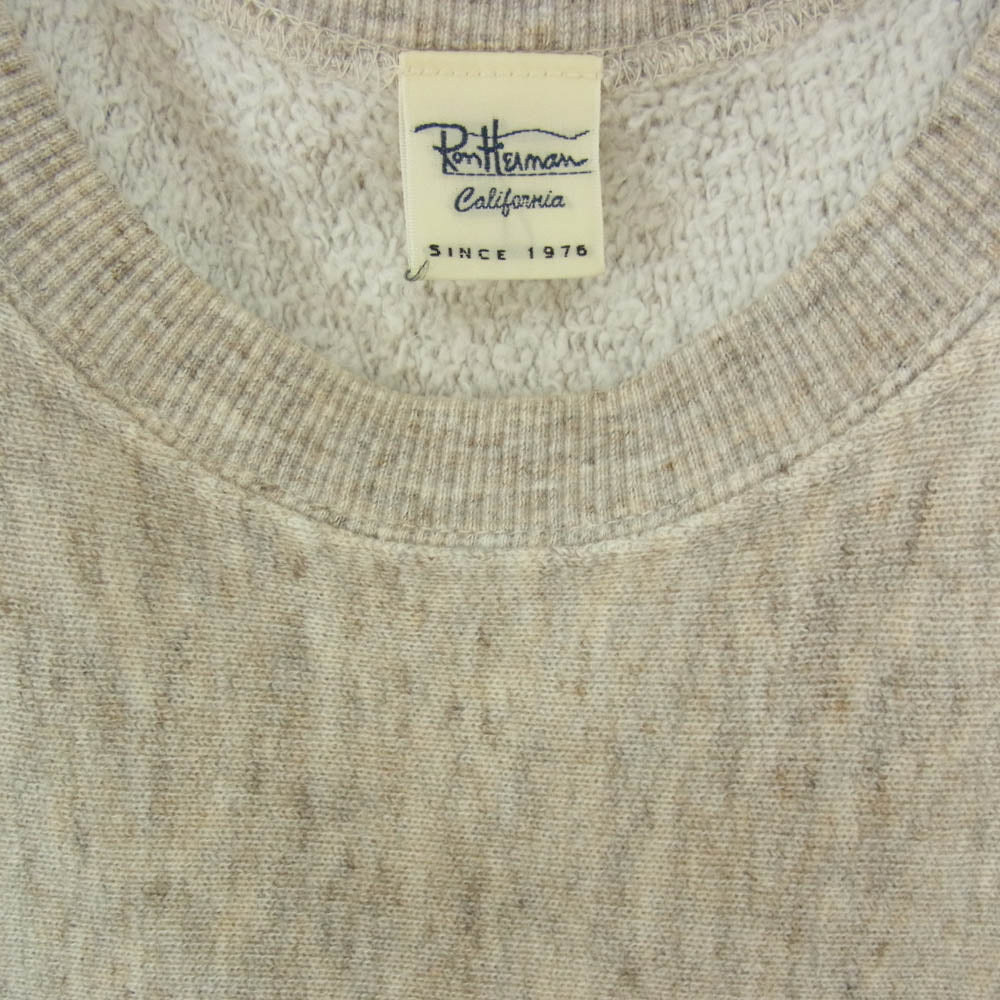 Ron Herman ロンハーマン 121090096-1071 デザイン切替 クルーネック スウェット トレーナー グレー系 XS【中古】