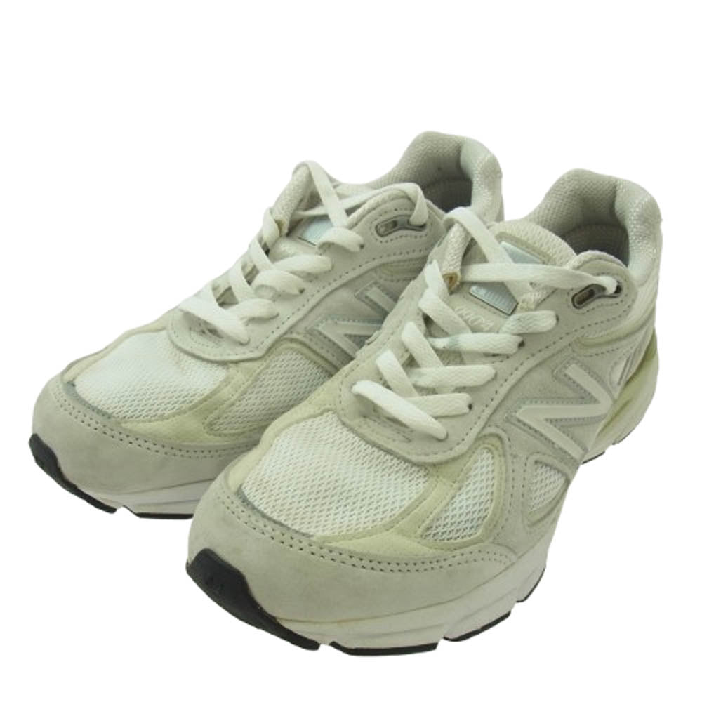 NEW BALANCE ニューバランス M990NC4 スエード メッシュ ローカット スニーカー オフホワイト系 26.5cm【中古】