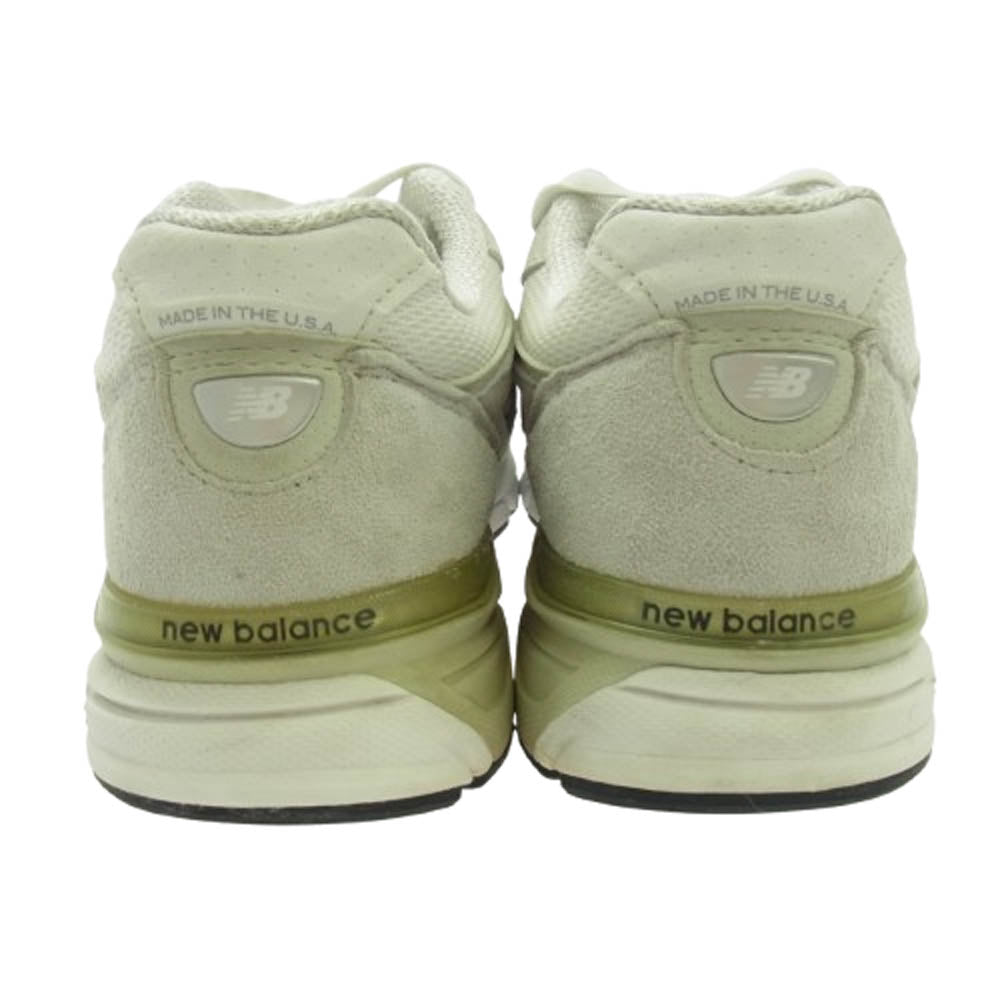 NEW BALANCE ニューバランス M990NC4 スエード メッシュ ローカット スニーカー オフホワイト系 26.5cm【中古】