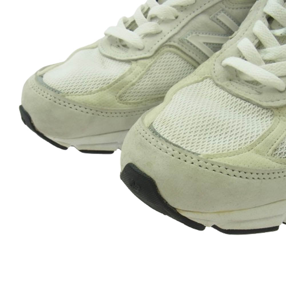 NEW BALANCE ニューバランス M990NC4 スエード メッシュ ローカット スニーカー オフホワイト系 26.5cm【中古】