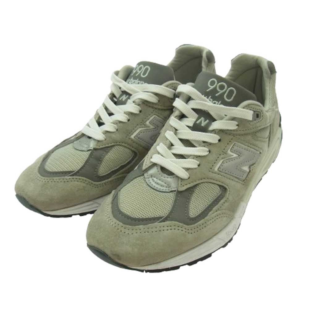 NEW BALANCE ニューバランス M990GY2 USA製 スエード ローカット スニーカー グレー系 26.5cm【中古】