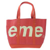 Supreme シュプリーム 20SS Raffia Tote ラフィア トートバッグ レッド系【極上美品】【中古】