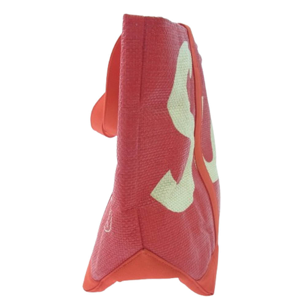 Supreme シュプリーム 20SS Raffia Tote ラフィア トートバッグ レッド系【極上美品】【中古】